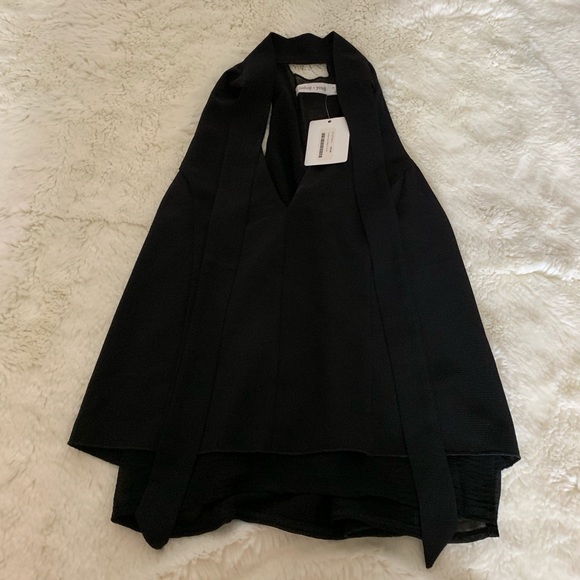 Bishop + Young Tie Neck Top - Black - Picture 3 of 7